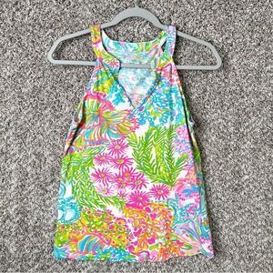 Lilly Pulitzer Top Women’s Small Arya Lovers Coral Sleeveless Halter Tank